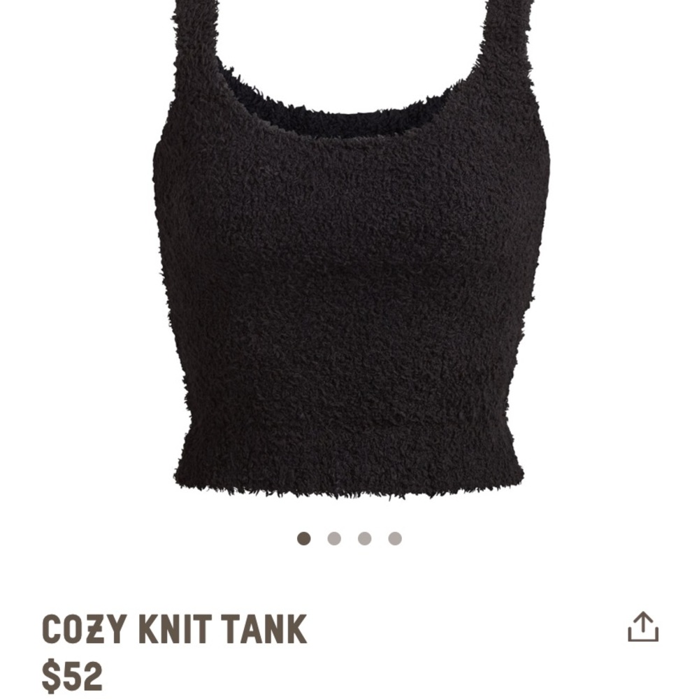SKIMS COZY KNIT BLACK TANK SIZE S/M SOLD OUT